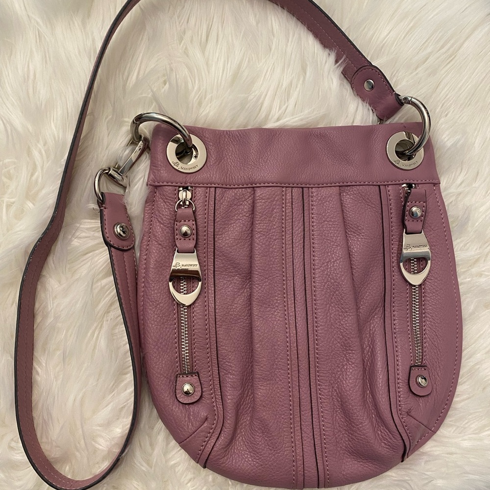 b.makowsky Leather Crossbody Bag